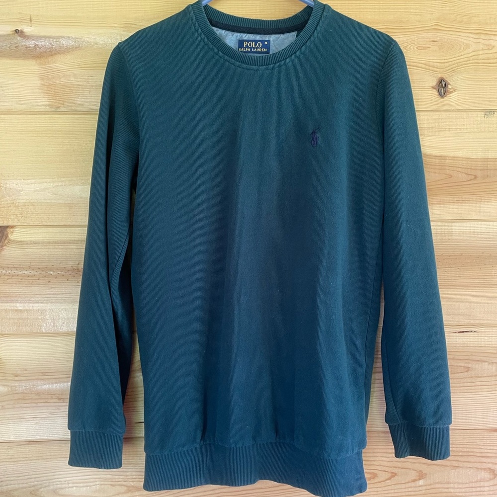 Polo by Ralph Lauren Green Crewneck Sweater Classic Knit
